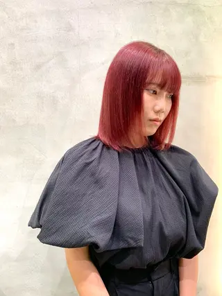 ミディアム カラー ✨コテ巻き風パーマ ✨川合佑哉のヘアスタイル
