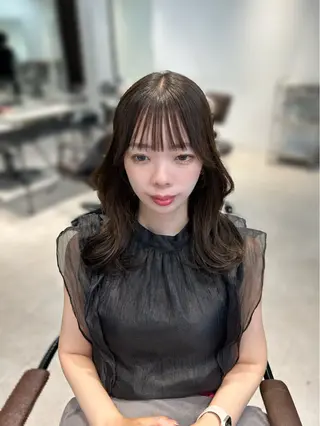 ロング ninaアイドル前髪 ×透明感🎀のヘアスタイル