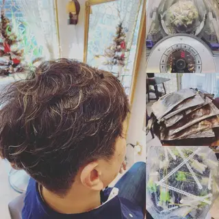 カラー パーマ メンズ 佐藤 俊夫のヘアスタイル