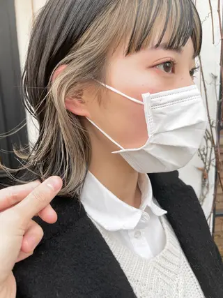 ミディアム カラー 川本 裕🌿のヘアスタイル