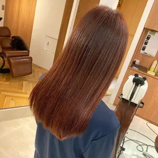 セミロング カラー 髪質改善特化 安東駿介のヘアスタイル