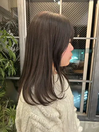 セミロング カラー 透明感似合わせカラー 🍀あかり🍀のヘアスタイル