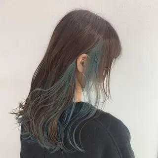 ミディアム ブリーチなし 透明感カラー/艶髪のヘアスタイル