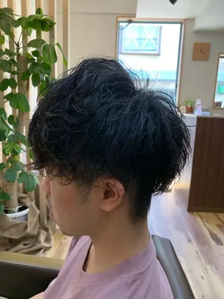 ショート パーマ メンズ ヘアーハウス テンプラードのヘアスタイル