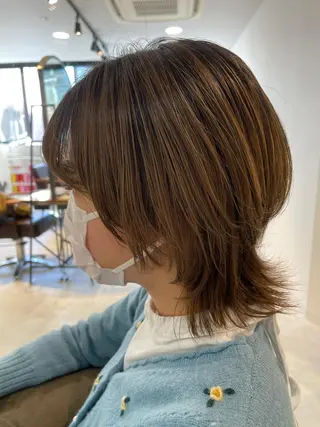 ミディアム m i k u n aのヘアスタイル