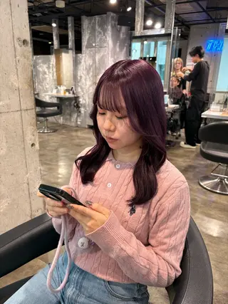 ロング カラー ハイトーン 横浜💞ミオのヘアスタイル