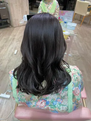 ロング カラー 顔まわりカット🌟 くびれヘア/寺門遥輝のヘアスタイル