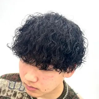 ショート パーマ メンズ 柏メンズカットパーマ NO.1タイチのヘアスタイル