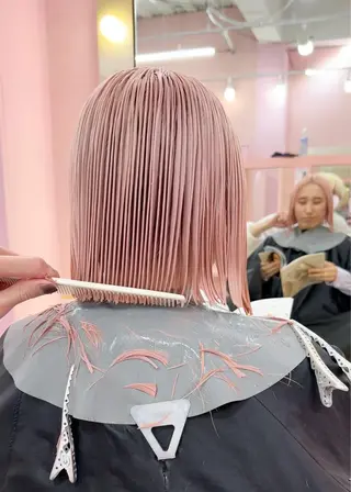 ショート カラー ❄️💛エクステ ブリーチ❄️yukiのヘアスタイル
