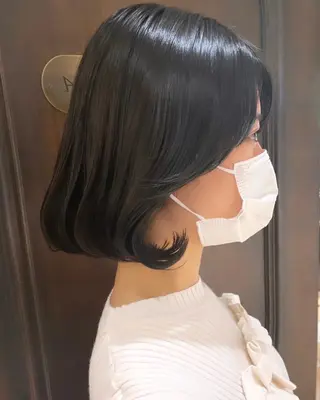 ミディアム カラー パーマ ヘアアレンジ 骨格別小顔カット/ 顔周りカット/金井のヘアスタイル