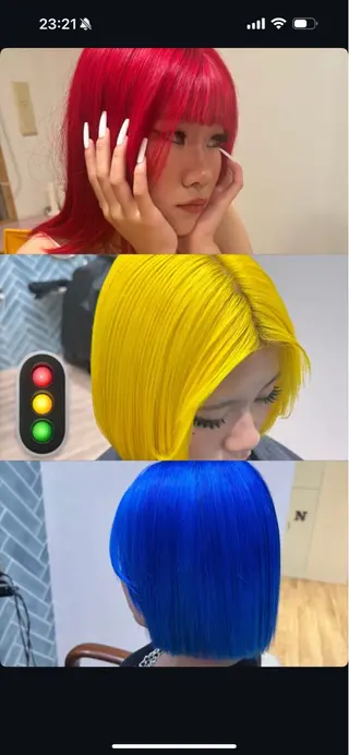 カラー 河添 麗菜のヘアスタイル