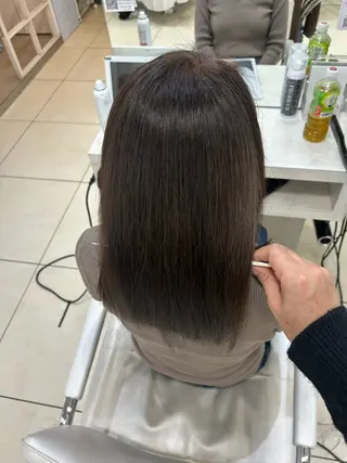 セミロング 【髪質改善カラー】 瀧田嵐士🇰🇷のヘアスタイル