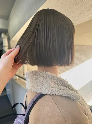 カラー ブリーチカラー🎀 韓国風/寺門美優のヘアスタイル