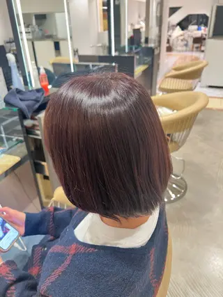 ショート カラー 骨格/顔型/診断/ 伏見/飯味 華菜のヘアスタイル