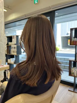 セミロング カラー 斉藤 翔平のヘアスタイル
