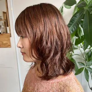 ミディアム パーマ こいけ みきののヘアスタイル