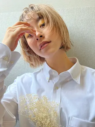 ショート カラー パーマ ヘアアレンジ ショート口コミ横浜 No.１カット/徹平のヘアスタイル