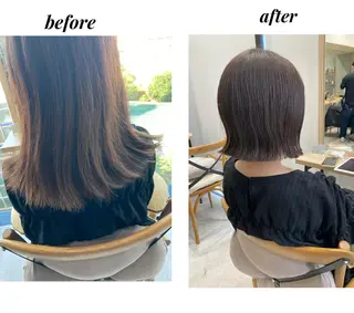 ショート ✨色持ちの良い艶 カラー✨蟹江真世のヘアスタイル