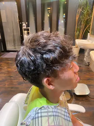 ミディアム メンズ 🌟夜から通える🌟 メンズ専門店長RENのヘアスタイル