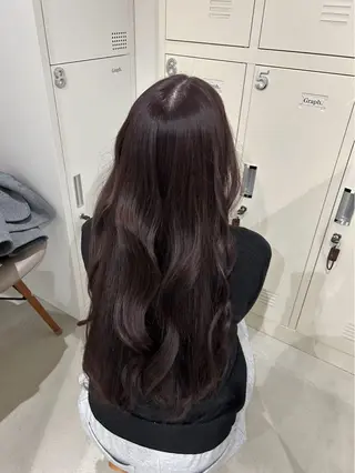 ロング カラー 原口 桃歌のヘアスタイル