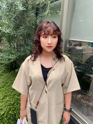 ミディアム パーマ 低ダメージパーマ ケアパーマ/武田明大のヘアスタイル