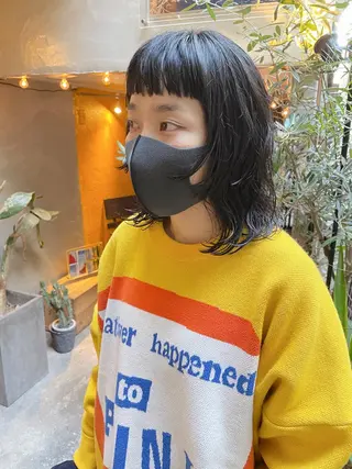 ミディアム パーマ 高橋 愛美のヘアスタイル