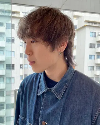 ショート カラー メンズ グランジヘア 無造作ヘアHYUGAのヘアスタイル