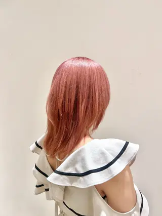 ミディアム カラー 白金台カラーリスト あきよしのヘアスタイル