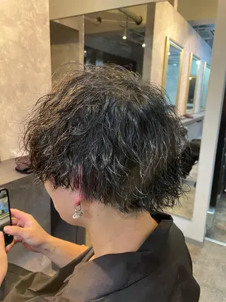 パーマ メンズ 加藤 聖也のヘアスタイル