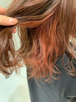 セミロング オリーブ カラー✨有坂映哉のヘアスタイル