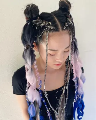 ミディアム ヘアアレンジ 髪に魔法をかける🪄 💖💫編み込みヘアのヘアスタイル