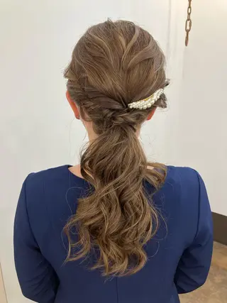 ロング ヘアアレンジ 勝野 麻美のヘアスタイル