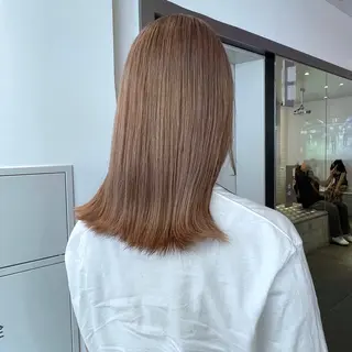 ミディアム カラー 💍ダメージ最小限 ブリーチ/ちさと💍のヘアスタイル