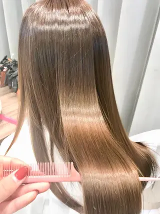 ロング パーマ 全席個室 暖色カラー Zina松園優香🌸のヘアスタイル