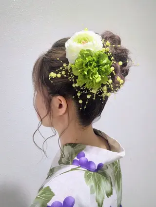 ロング ヘアアレンジ Hair&Make  Delight*のヘアスタイル