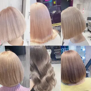 セミロング 🤍ムラ修正ブリーチ 🤍原宿/YUUのヘアスタイル