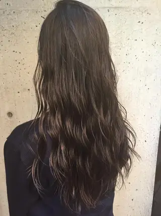 ロング カラー パーマ ヘアアレンジ メンズ キッズ ネイル マツエク・マツパ 韓国風×透明感カラー 髪質改善オタベシンヤのヘアスタイル