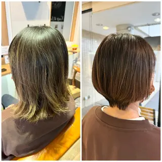 ショート カラー ツキダテ ユイのヘアスタイル