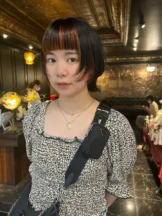 ミディアム カラー haco＋所属・圧倒的デザイン力 店長🎨RENAのヘアスタイル