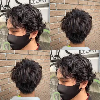 カラー パーマ メンズブリーチカラー /パーマ ごーた立川のヘアスタイル
