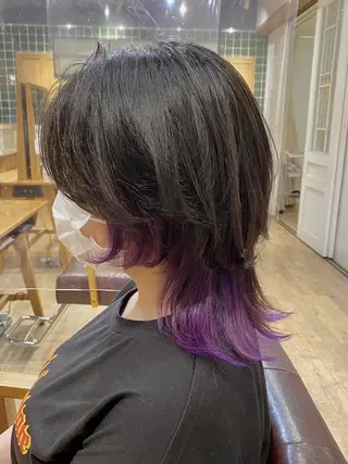 ミディアム カラー 前田 裕介のヘアスタイル