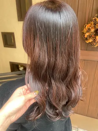 セミロング 大庭 萌瑚のヘアスタイル