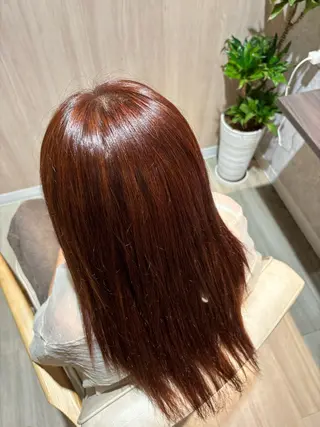 セミロング カラー 茂木 胡春のヘアスタイル