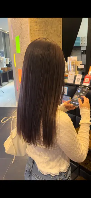 カラー 透明感カラー✨🩵 韓国ヘアkanatoのヘアスタイル