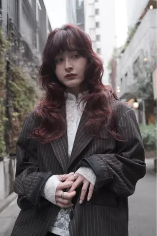 ロング カラー パーマ 【お洒落パーマ】 Elme　肥塚康汰郎のヘアスタイル