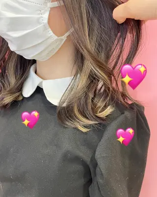 ミディアム カラー 新宿駅近♡個室 ♡関口三都季🌜のヘアスタイル
