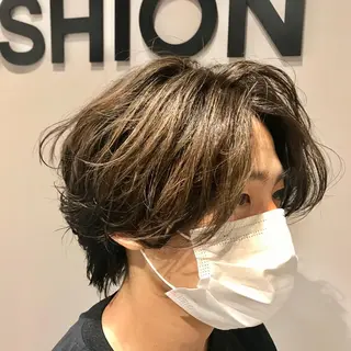 ショート カラー パーマ メンズ 小川 舜人のヘアスタイル