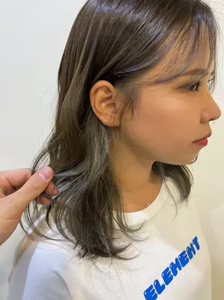 ミディアム カラー 小澤 一稀のヘアスタイル