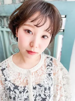 ショート カラー パーマ ヘアアレンジ メンズ 表参道Lise おおいしおりのヘアスタイル