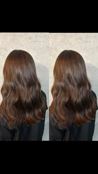 ロング 裾分 華子のヘアスタイル